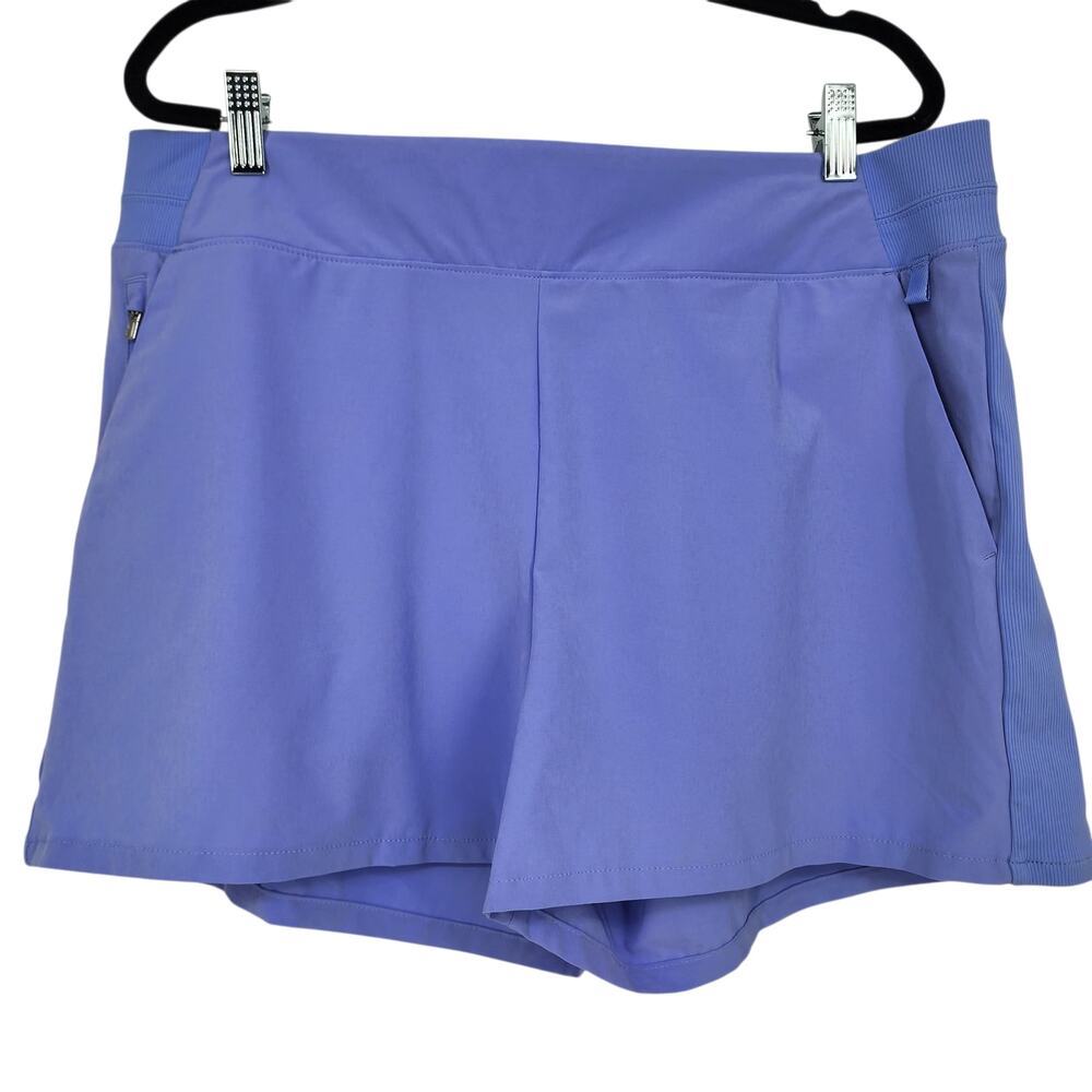 Athleta Brooklyn Medieval Violet Purple High Rise UPF 50+ Pocket Shorts Size 16